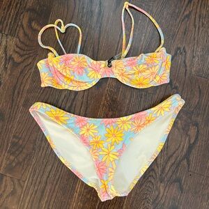 Triangl velvet floral bikini